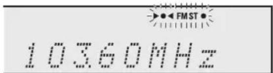 JVC UXN5 - Drücken Sie wiederholt die Taste [TUNER], bis die Meldung „FMST“ erscheint. - 1