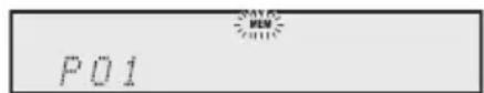 JVC UXN5 - Appuyer sur la touche [PROGRAM/MEMORY] sur la télécommande pendant le mode d'arrêt. - 1