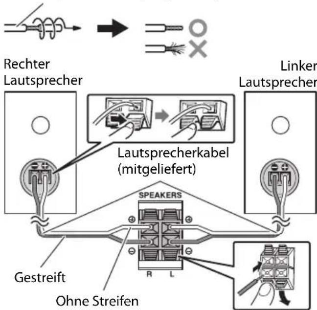 JVC UXJ33 - ② Zum Anschlieben der Laufsprecher - 1