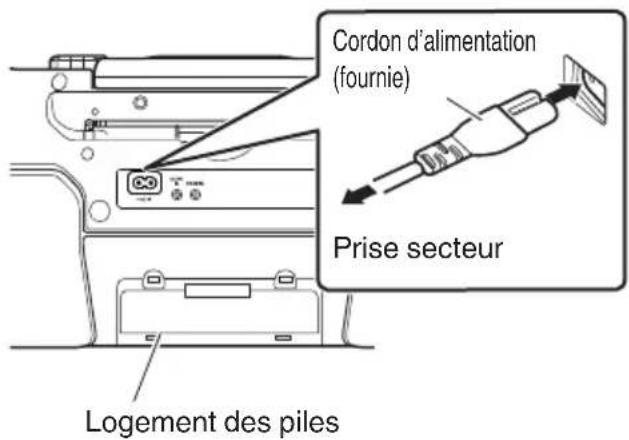 JVC RVNB75 - Connexion du cordon d'alimentation - 1