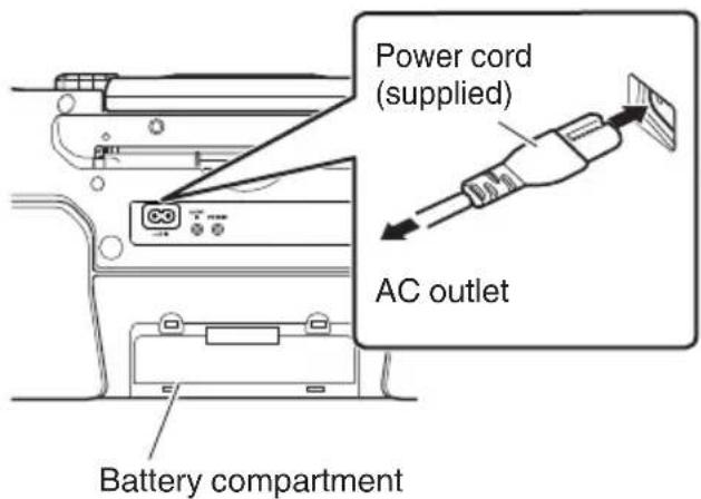 JVC RVNB75 - Connecting the power cord - 1