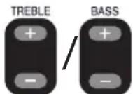 JVC RVNB75 - Appuyez sur [TREBLE+/-] ou [BASS+/-] à plusieurs reprises. - 1