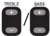 JVC RVNB75 - Premere [TREBLE+/-] o [BASS+/-] ripetutamente. - 1