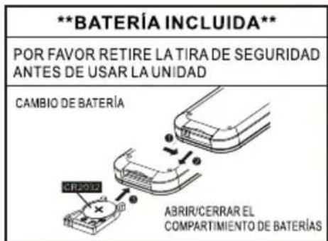 LENCO MCI210 - COLOCAR LA BATERIA EN EL MANDO A DISTANCIA - 1