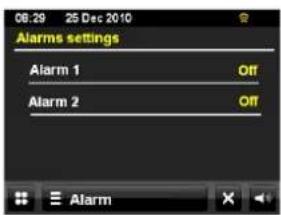 DUAL iR 20 - Réglages de l'alarme Utilisation du réveil - 3