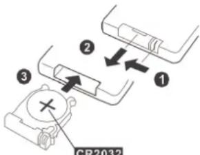 DUAL P 104I - Inserimento della batteria nel telecomando - 2