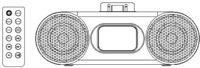 DUAL DCR 100 - Klokradio met universeel dockingstation voor iPod - 1
