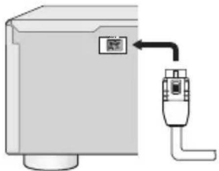 YAMAHA YDS10 - Aansluiten van de Dock-kabel - 2