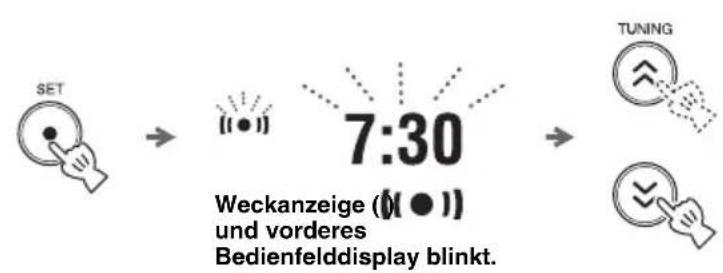 YAMAHA TSXW80 - Wecker einstellen - 1
