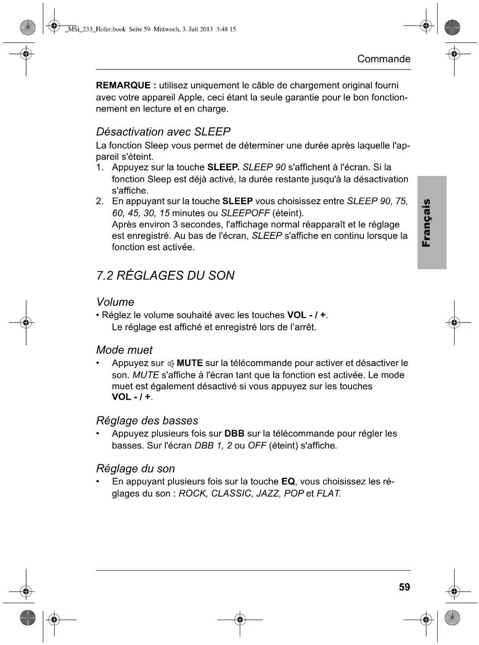 Terris MSi 233 - Sélectionner le mode de fonctionnement - 1