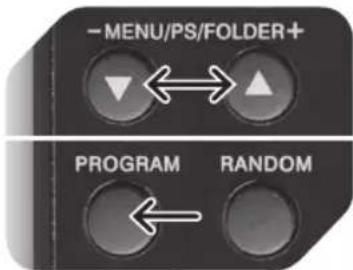 -MENU/PS/FOLDER+ PROGRAM RANDOM