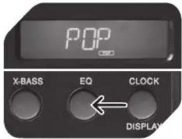 POP X-BASS EQ CLOCK DISPLAY