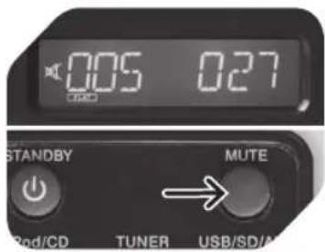 005 027 CD/DVD STANDBY MUTE Red/CD TUNER USB/SD/A