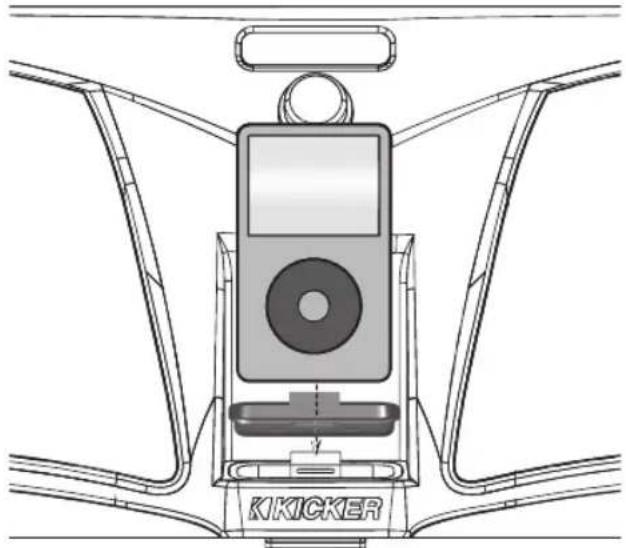 KICKER iK501 - Installation du baladeur iPod dans la station d'accueil - 1