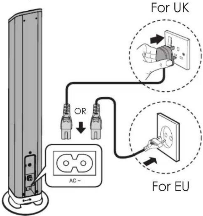 MAXELL MXSPTS1000 - Collegare il cavo CA alla: - 1