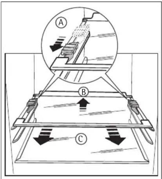 AEG-ELECTROLUX Santo 75358 KG38 - Removing the shelf holders - 1