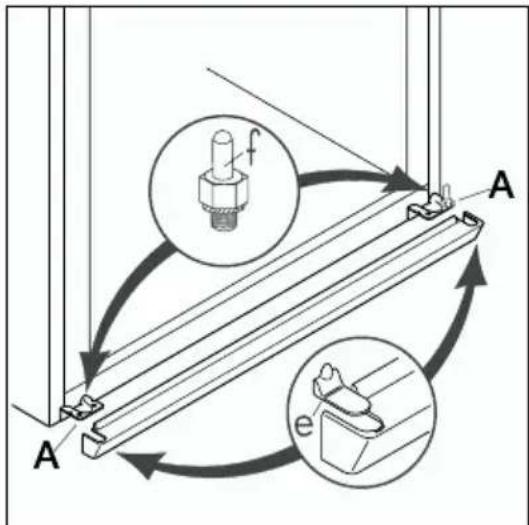 AEG-ELECTROLUX Santo 71390 KA8 - Overzetten van het deurscharnier - 2