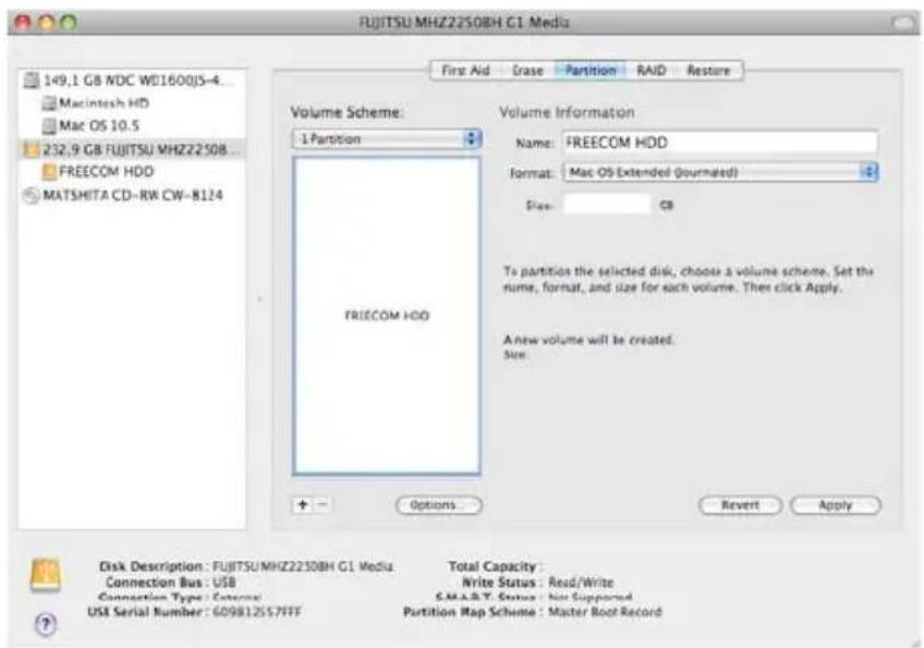 FREECOM Classic 3.0 35607 - Partitionner votre Freecom Mobile Hard Drive / Desktop Hard Drive sous Mac OS X - 1