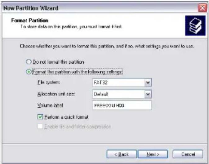 FREECOM Classic 3.0 35607 - Créer une partition - 5
