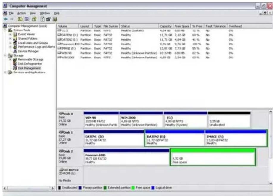FREECOM Mobile Drive 56152 - Créer deux partitions ou plus sur le Freecom Mobile Hard Drive / Desktop Hard Drive, sous Windows XP / Vista / 7 - 4