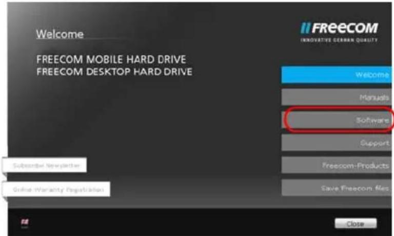 FREECOM Mobile Drive 56152 - Installation du logiciel PC - 1