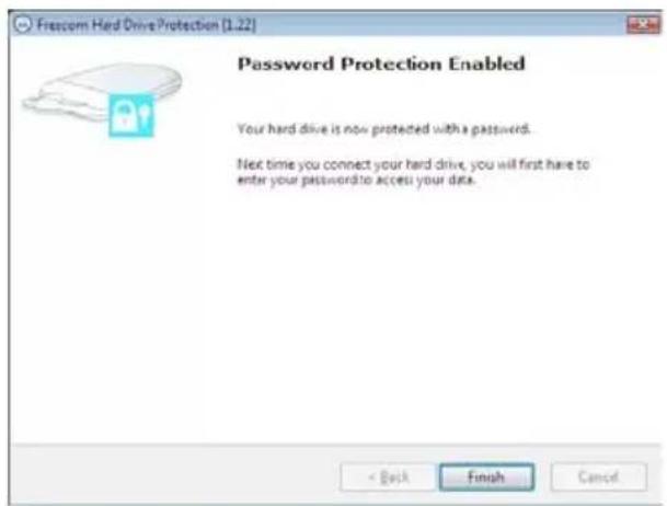 FREECOM Tough Drive 56058 - Configuration de la protection par mot de passe - 5