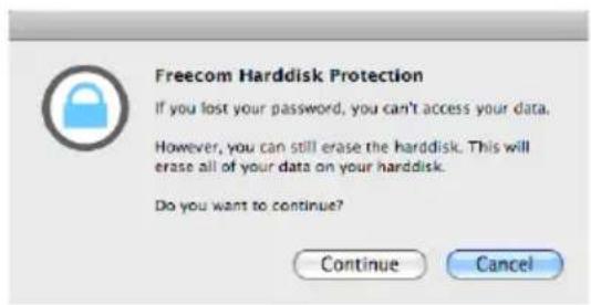FREECOM Tough Drive 56331 - Mot de passer oublie – que faire ? - 1