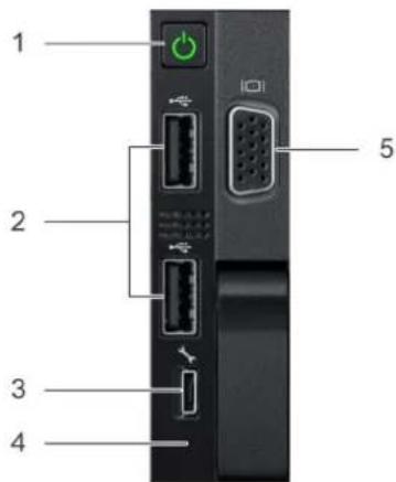 DELL PowerEdge R740 - Vue du panneau de commande droit - 1
