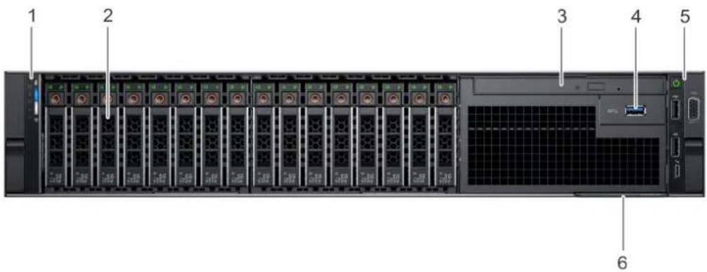 DELL PowerEdge R740 - Vue avant du système - 1