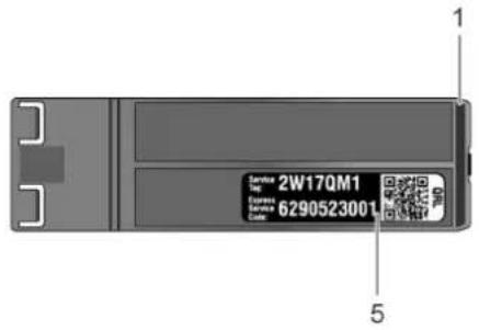 DELL PowerEdge R740 - Localisation du numéro de série de votre système - 1