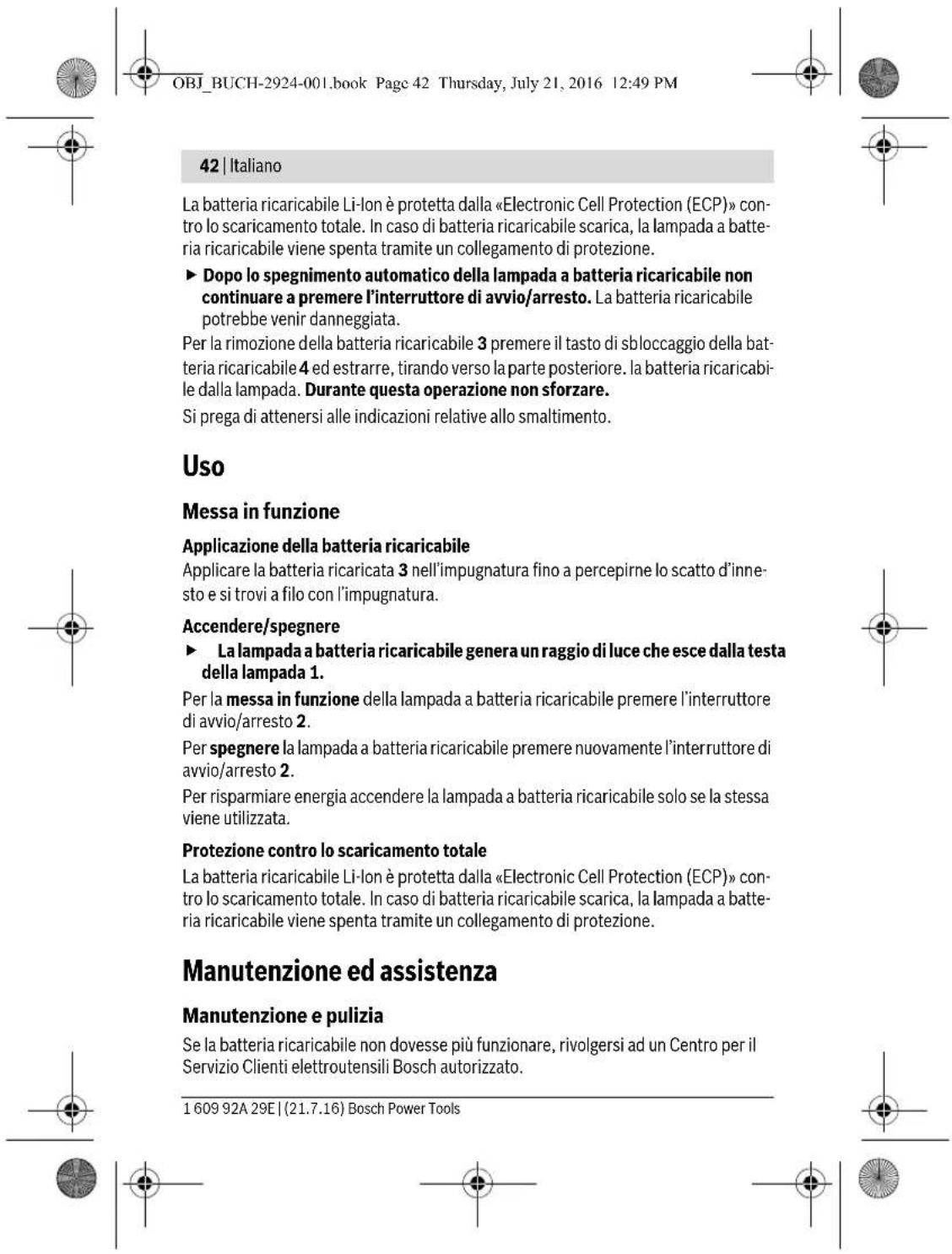 BOSCH GOP 12V28 Professional - Indicazioni di sicurezza per lampade a batteria ricaricabile - 9