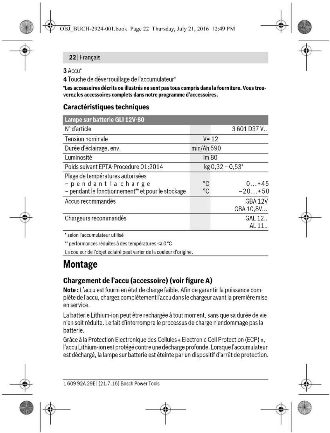 BOSCH GOP 12V28 Professional - Sicherheitshinweise für Akku-Leuchten - 25