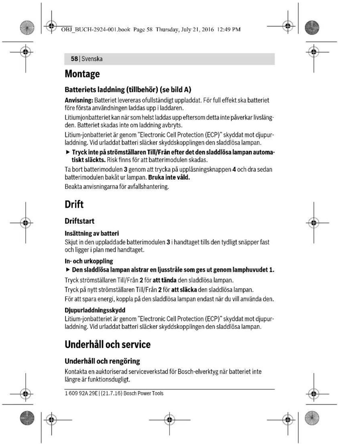 BOSCH GOP 12V28 Professional - Opplading av batteriet (se bilde A) - 9