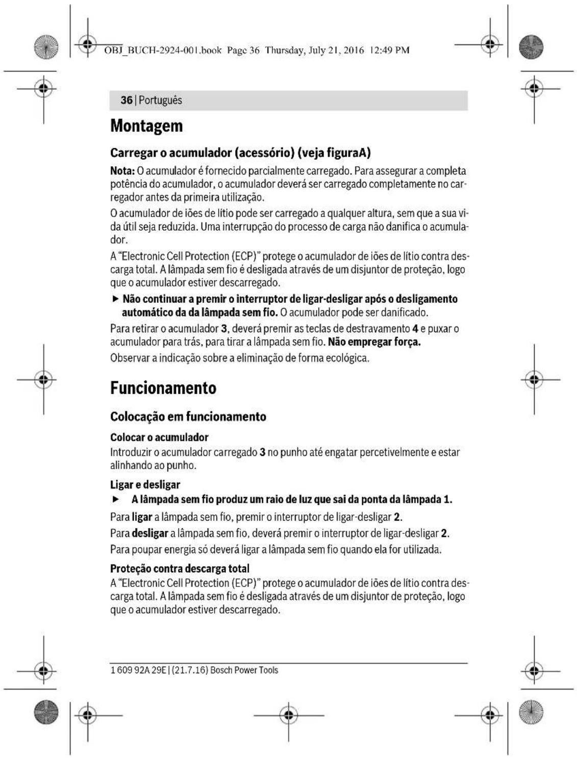 BOSCH GOP 12V28 Professional - Sicherheitshinweise für Akku-Leuchten - 39