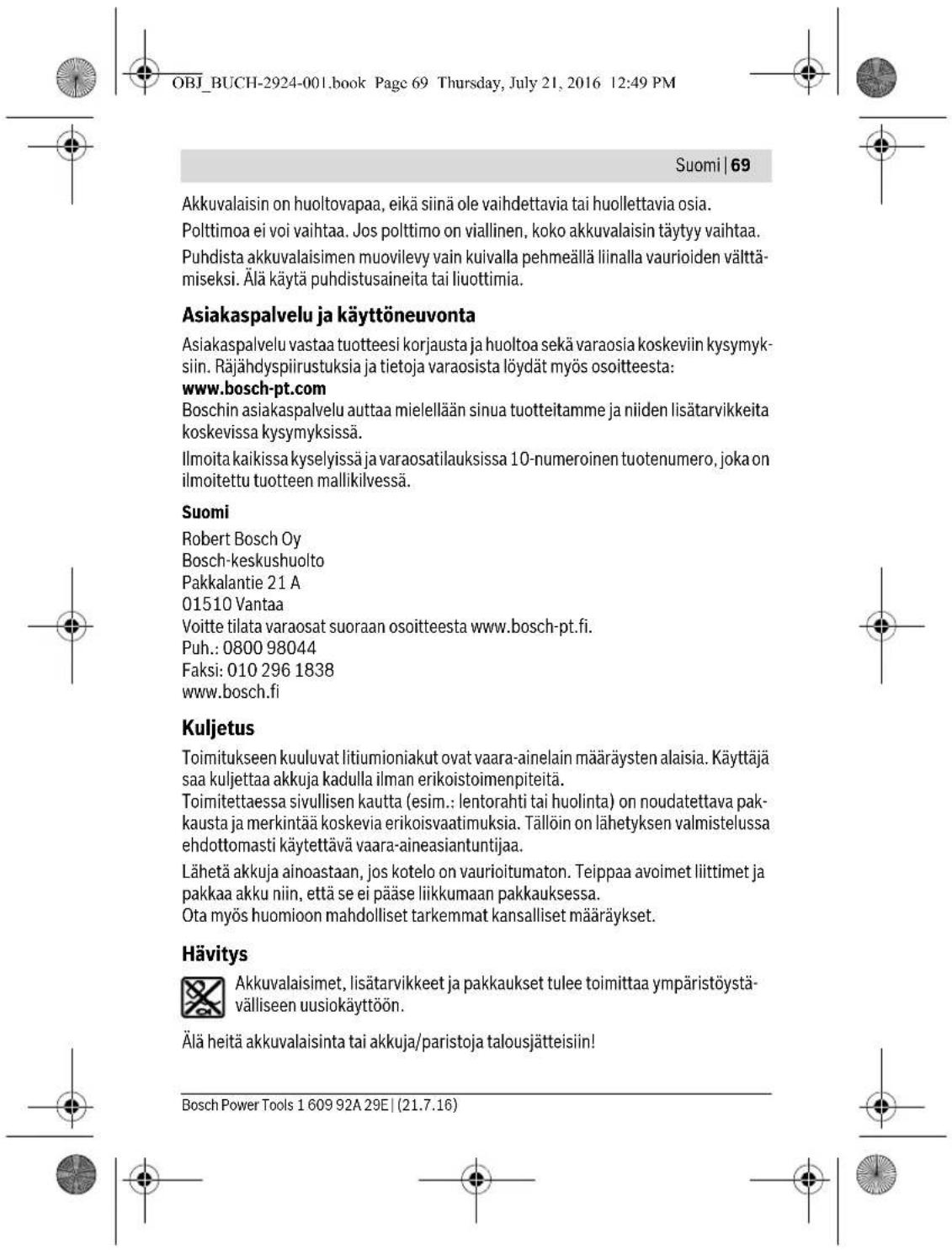 BOSCH GOP 12V28 Professional - Akkuvalaisimen turvallisuusohjeet - 12