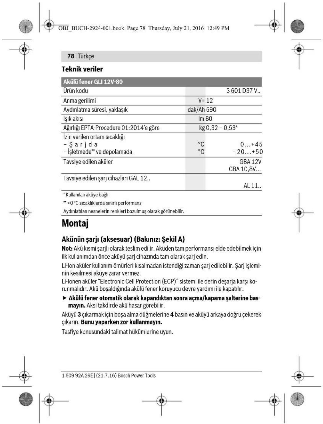 BOSCH GOP 12V28 Professional - Akūlī fenerler ici güvenlik talimati - 5