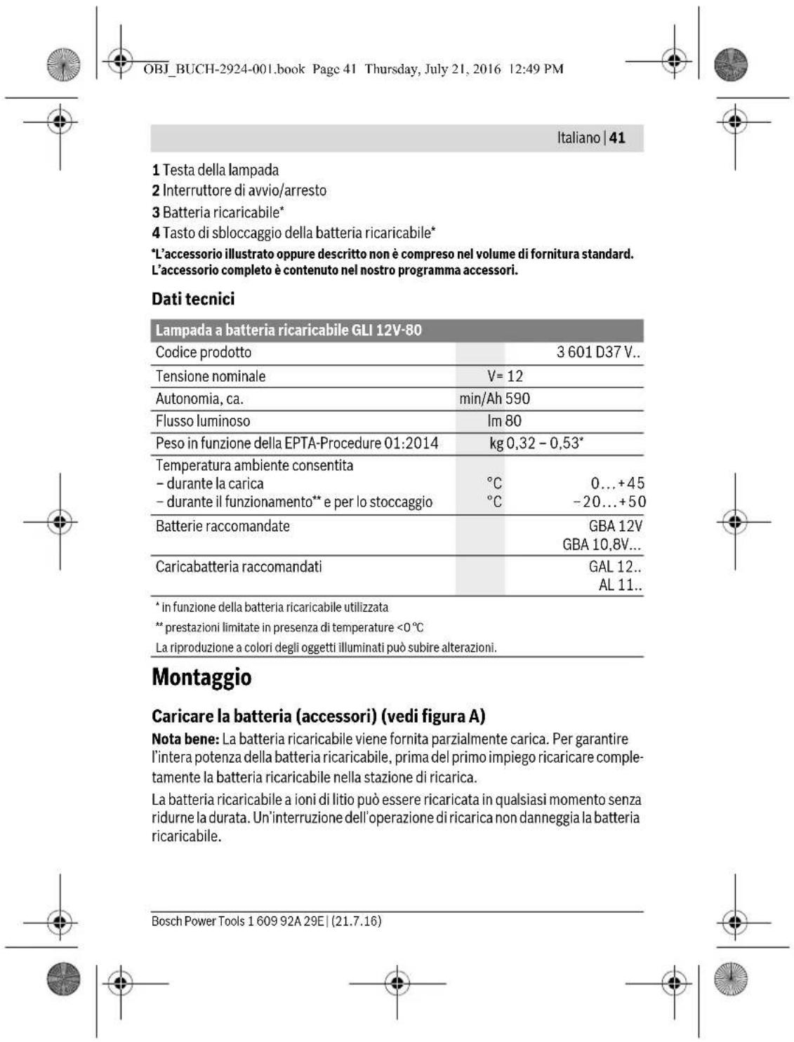 BOSCH GOP 12V28 Professional - Indicazioni di sicurezza per lampade a batteria ricaricabile - 8