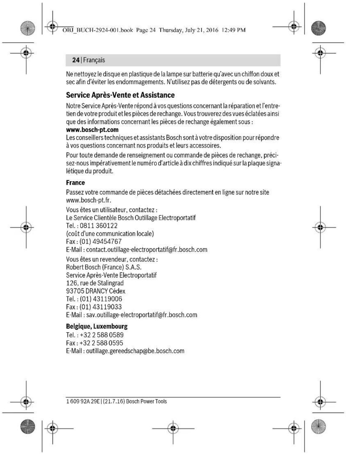 BOSCH GOP 12V28 Professional - Sicherheitshinweise für Akku-Leuchten - 27