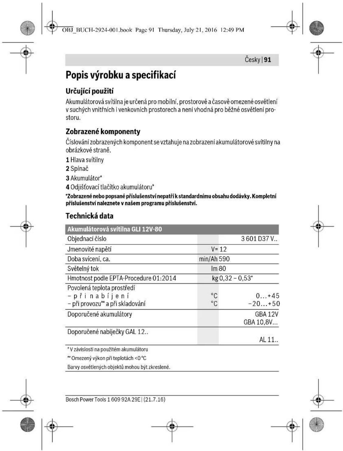 BOSCH GOP 12V28 Professional - Bezpečnostní upozorněné pro akumulátorové svitilny - 10
