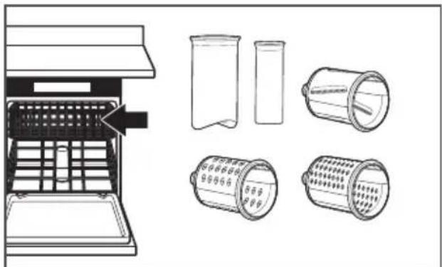 KITCHENAID KSMVSA - LIMPIEZA DEL ACCESORIO CORTADOR/RALLADOR DE ALIMENTOS FRESCOS - 1