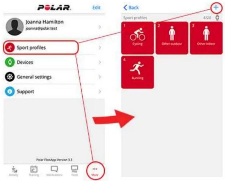 POLAR M430 - AJOUTER UN PROFIL SPORTIF - 1