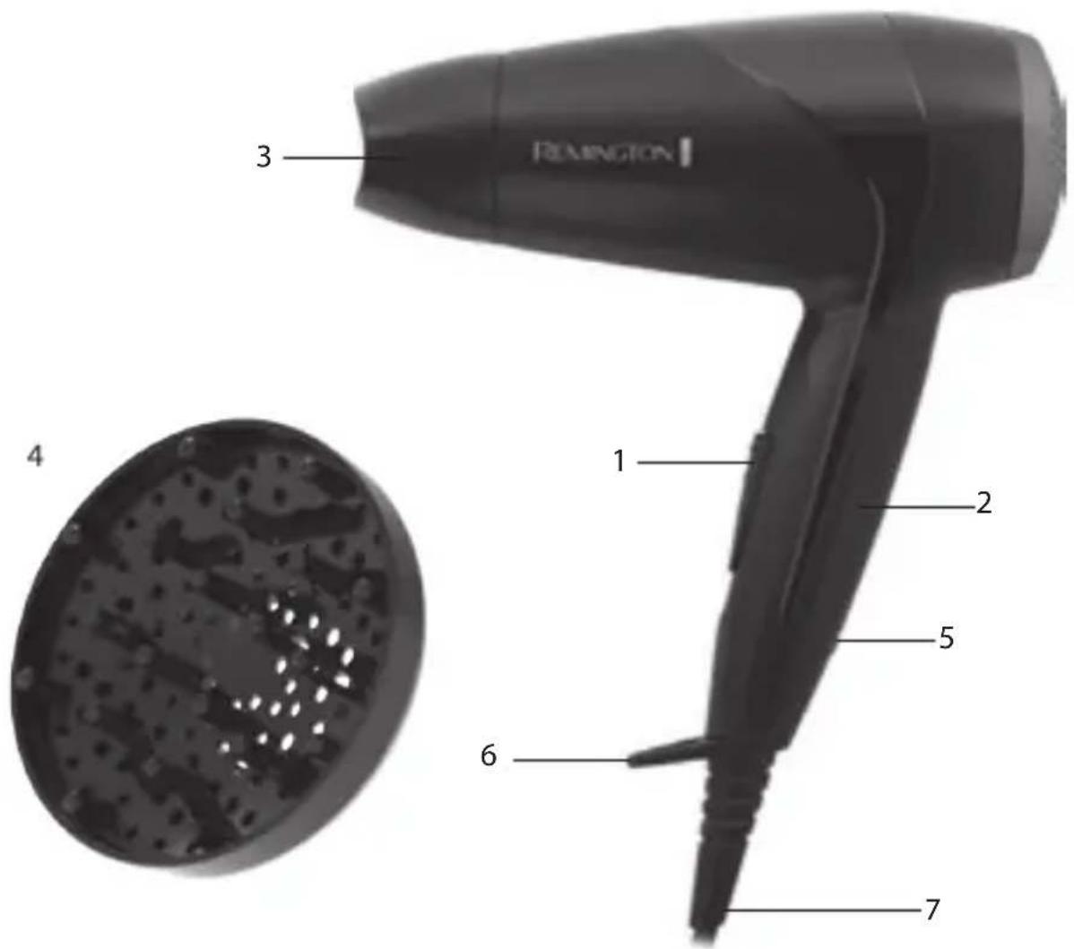 REMINGTON On the Go Compact Dryer 2000 D1500 - IMPORTANT SAFEGUARDS - 2