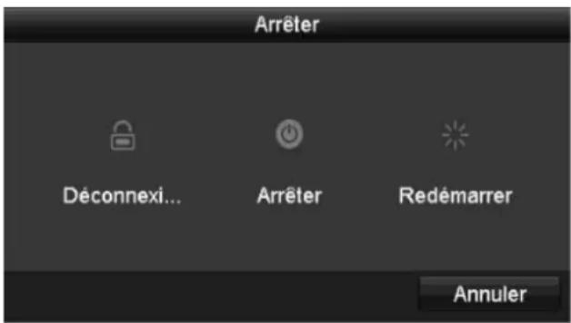 ABUS TVVR33004 - Éteindre, verrouiller, redémarrer l'appareil - 1
