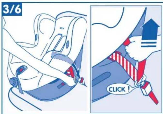 BEBE CONFORT Iséos Isofix - Sitzeinbau mit dem 3-Punkt-Gurt des Fahrzeuges wenn diese nicht mit ISOFIX ausgerüstet ist. - 2