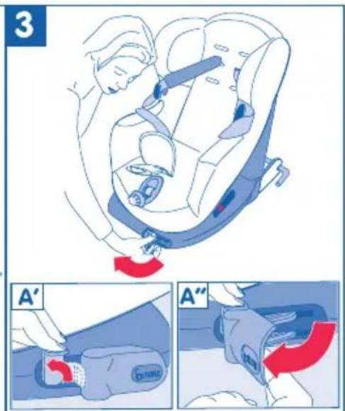 BEBE CONFORT Iséos Isofix - WICHTIG: Folgen Sie ausschließlich diesen Anweisungen um die Isofix-Rasterarme wieder in den Sockel hineinzuschieben/einzufahren, falls dieseirrtumlichausgefahrenwurden. - 3