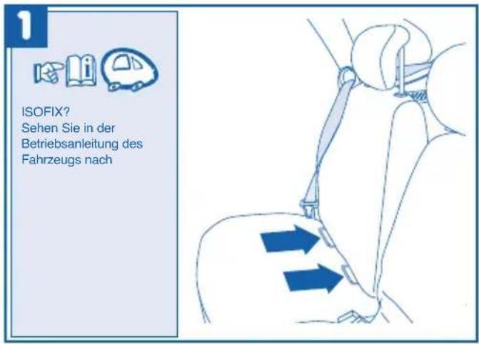 BEBE CONFORT Iséos Isofix - VORBEREITUNG DES ISOFIX-SITZEINBAUS - 1