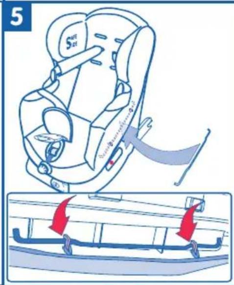 BEBE CONFORT Iséos Isofix - WICHTIG: Folgen Sie ausschließlich diesen Anweisungen um die Isofix-Rasterarme wieder in den Sockel hineinzuschieben/einzufahren, falls dieseirrtumlichausgefahrenwurden. - 5