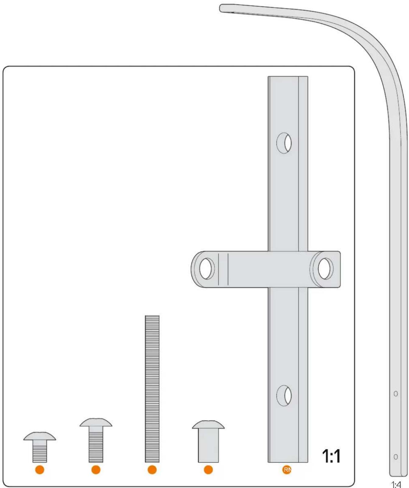 STOKKE Speepi Extension Bed - Stokke Sleepi Drape Rod Parts List - 1