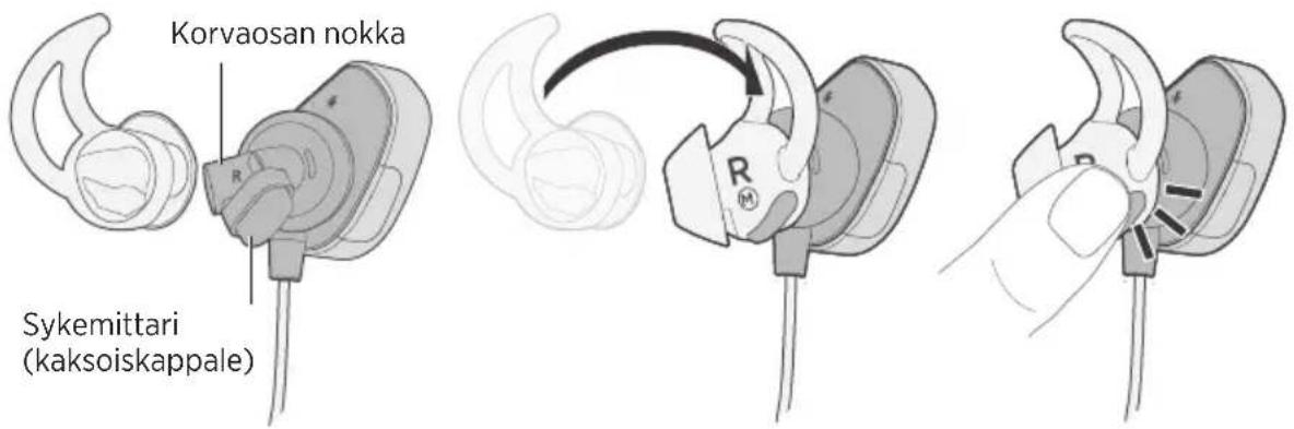 BOSE SoundSport Pulse - StayHear®+ Pulse -kärkien vaihtaminen - 2