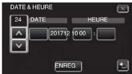 JVC GZR435 - Réglez la date et l'heure. - 1